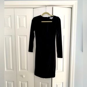 Black Calvin Klein cocktail dress